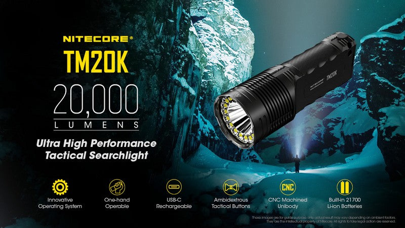 Lampe torche tactique de recherche Nitecore TM20K 20000 Lumens 01 1