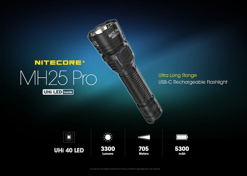 Lampe torche tactique longue portee EDC Nitecore MH25 PRO 01 1
