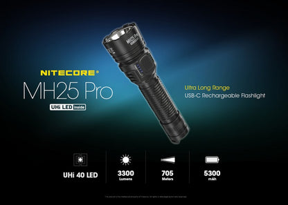 Lampe torche tactique longue portee EDC Nitecore MH25 PRO 01 1
