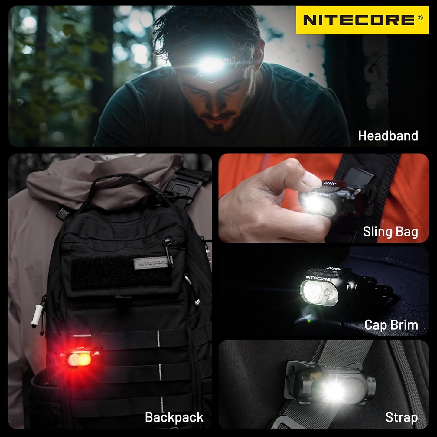 Lampe Frontale Nitecore HA11 – 240 Lumens – Lumière rouge