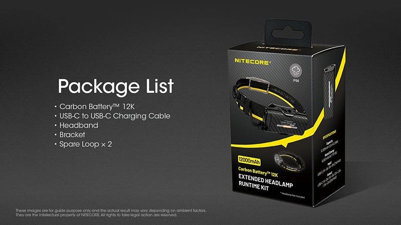 Nitecore 12K 12000mAh Kit Batterie Externe Carbone Compatible NU45 NU53