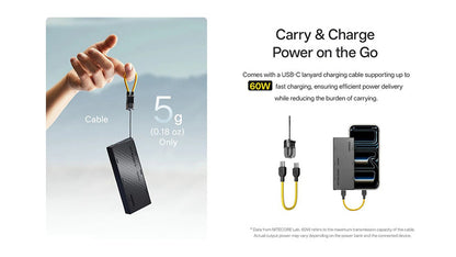 NB10000 GEN4 - Powerbank 10 000mAh - Charge Rapide USB-C - IPX7 Submersible - Ultra-Légère