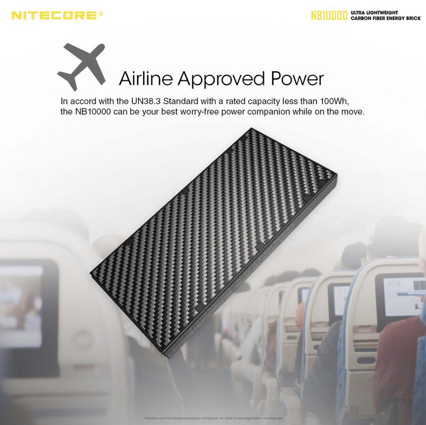 Nitecore NB10000 air plane approved