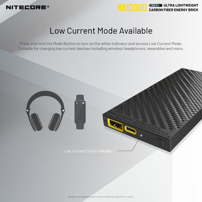 Powerbank Nitecore NB10000 GEN2 en fibre de carbon tres leger 02 13