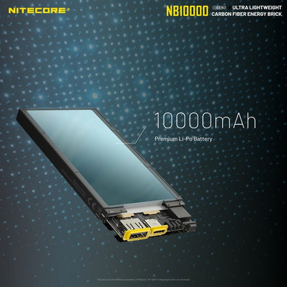 Powerbank Nitecore NB10000 GEN2 en fibre de carbon tres leger 02 14