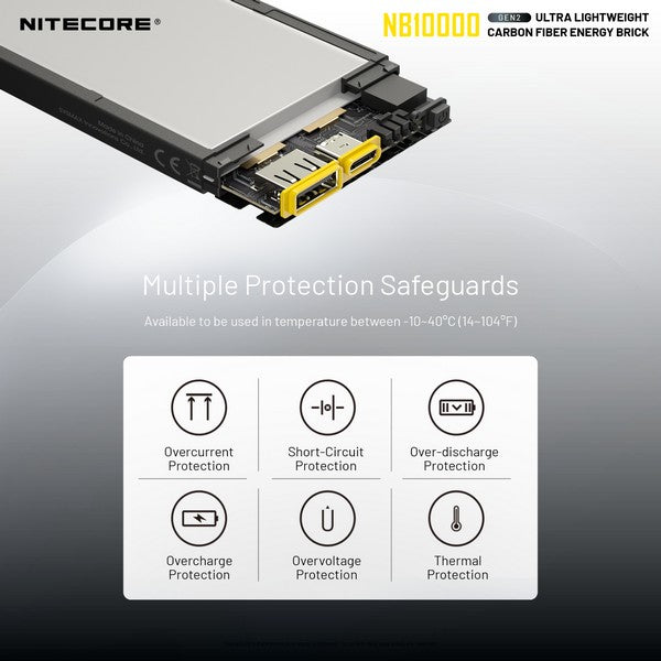 Powerbank Nitecore NB10000 GEN2 en fibre de carbon tres leger 02 16
