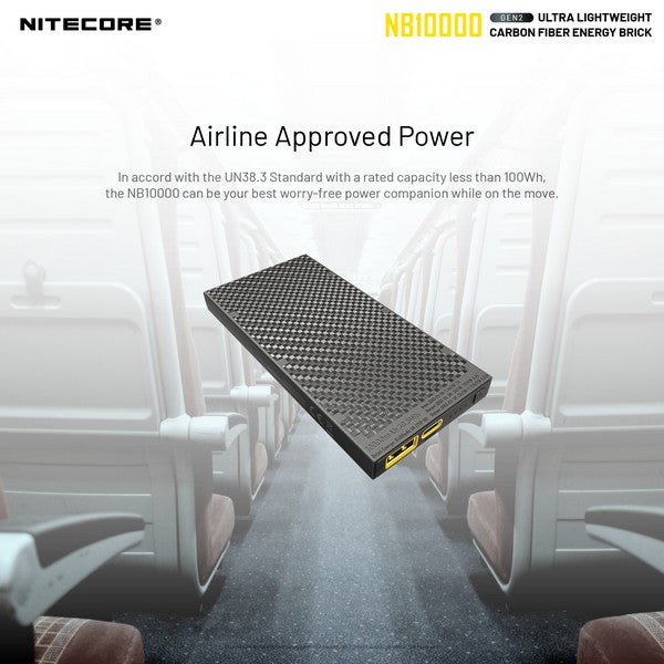 Powerbank Nitecore NB10000 GEN2 en fibre de carbon tres leger 02 17