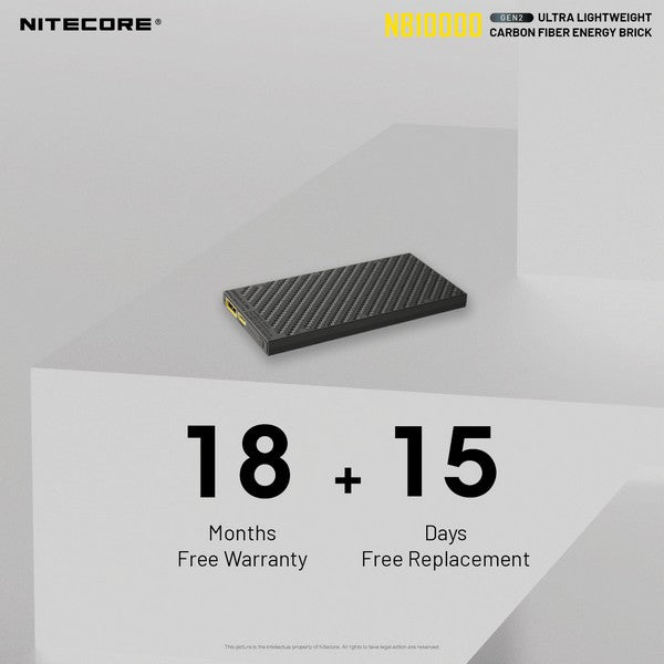 Powerbank Nitecore NB10000 GEN2 en fibre de carbon tres leger 02 20