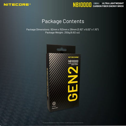 Powerbank Nitecore NB10000 GEN2 en fibre de carbon tres leger 02 21