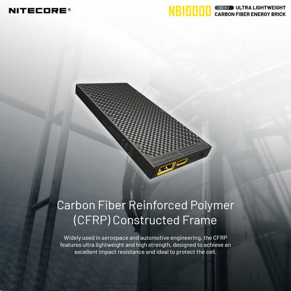 Powerbank Nitecore NB10000 GEN2 en fibre de carbon tres leger 02 3