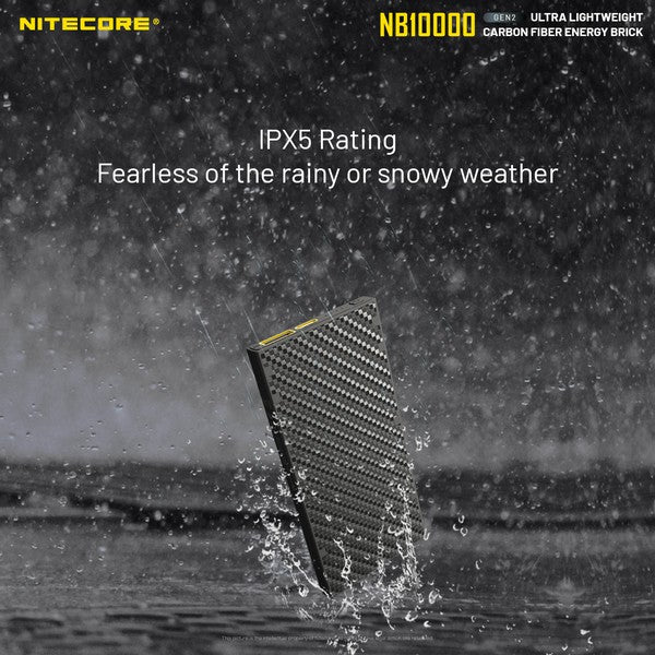 Powerbank Nitecore NB10000 GEN2 en fibre de carbon tres leger 02 9