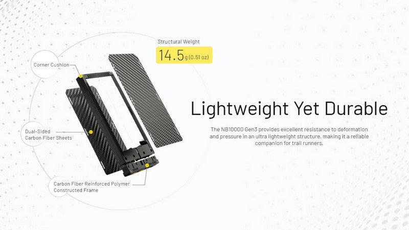 Powerbank Nitecore NB10000 GEN3 en fibre de carbon tres leger 01 07