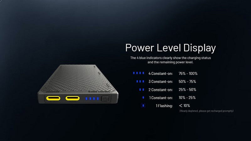 Powerbank Nitecore NB10000 GEN3 en fibre de carbon tres leger 01 15