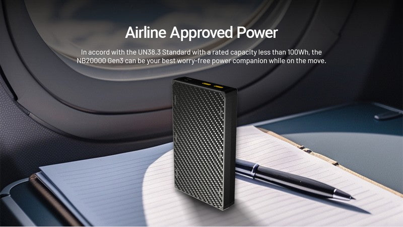 Powerbank Nitecore NB20000 GEN3 en fibre de carbon tres leger 01 16