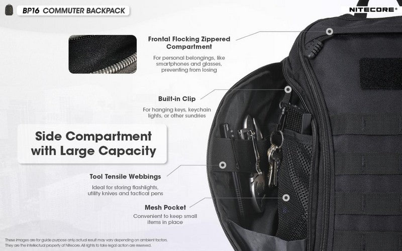 Sac a dos peche camping randonnee chasse nitecore bp16 01 01 5
