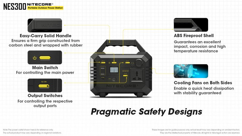 Station portable de charge Nitecore NES300 01 14