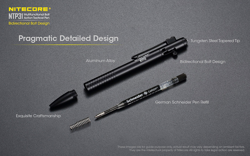 Stylo Tactique Nitecore NTP31 Brise vitre Autodefense 1 11