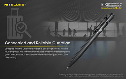 Stylo Tactique Nitecore NTP31 Brise vitre Autodefense 1 2