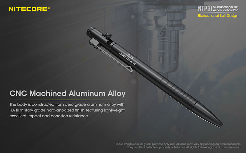 Stylo Tactique Nitecore NTP31 Brise vitre Autodefense 1 3
