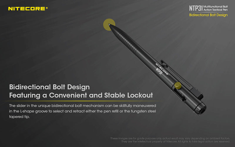 Stylo Tactique Nitecore NTP31 Brise vitre Autodefense 1 4