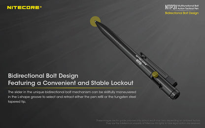 Stylo Tactique Nitecore NTP31 Brise vitre Autodefense 1 4