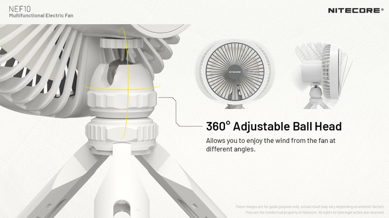 Ventilateur portable multifonction NEF10 Ventilateur lampe et powerbank 0