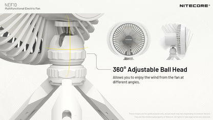 Ventilateur portable multifonction NEF10 Ventilateur lampe et powerbank 0