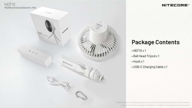 Ventilateur portable multifonction NEF10 Ventilateur lampe et powerbank 0