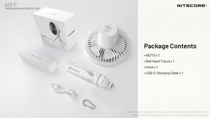 Ventilateur portable multifonction NEF10 Ventilateur lampe et powerbank 0