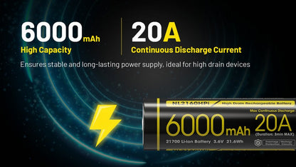 batterie Nitecore NL2160HPi 6000mAh 20A 4