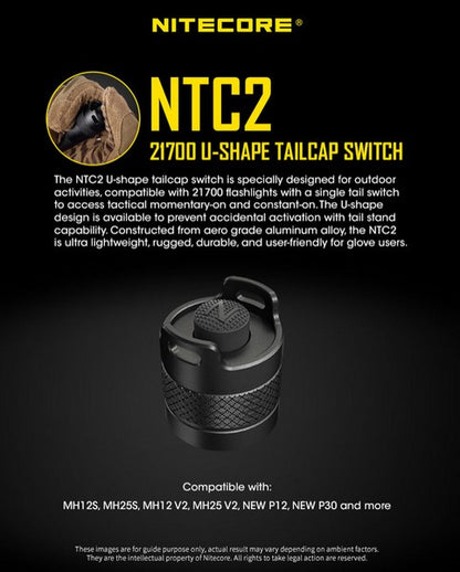bouton tactique lampe Nitecore NTC2 MH12S MH25S MH12V2 MH25V2 NEWP12 NEWP30