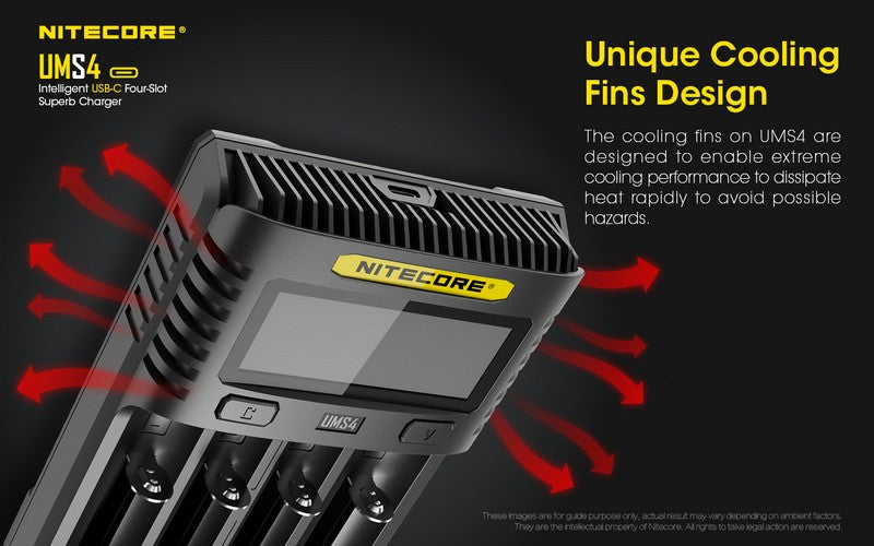 chargeur Nitecore UMS4 USB C 1 10