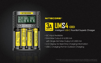 chargeur Nitecore UMS4 USB C 1 1