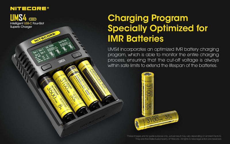 chargeur Nitecore UMS4 USB C 1 4
