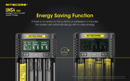 chargeur Nitecore UMS4 USB C 1 7