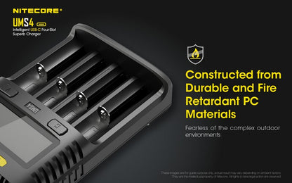 chargeur Nitecore UMS4 USB C 1 8
