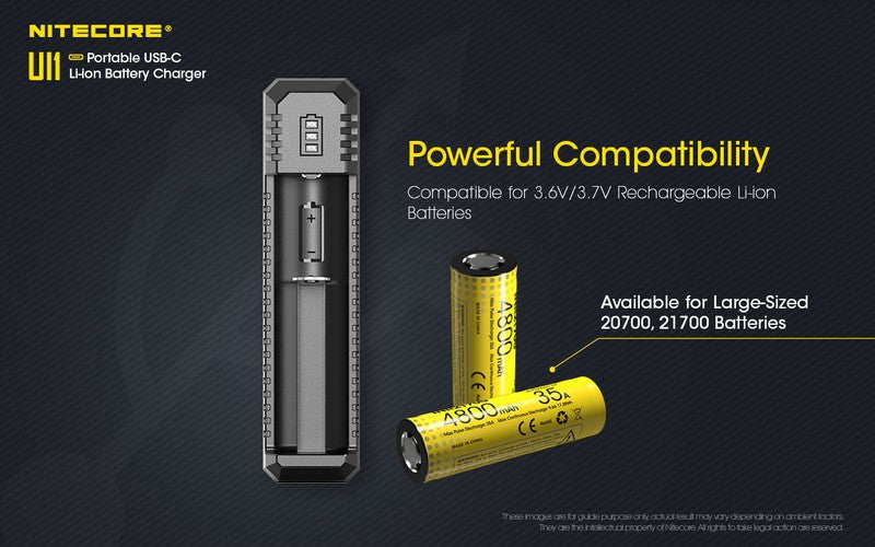 chargeur nitecore UI1 USB C 1 3