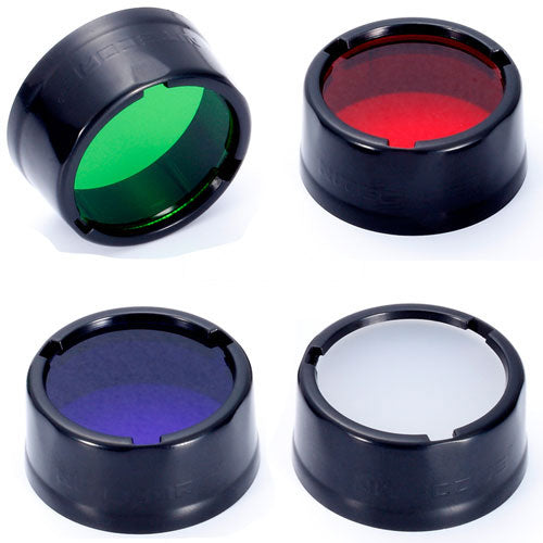 Filtres et diffuseur Nitecore pour lampe torche de 40 mm de diamètre de tête