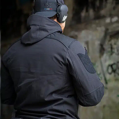 Softshell Ripstop Noire GK DUTYCALL - veste softshell 3 couches imperméable et respirante