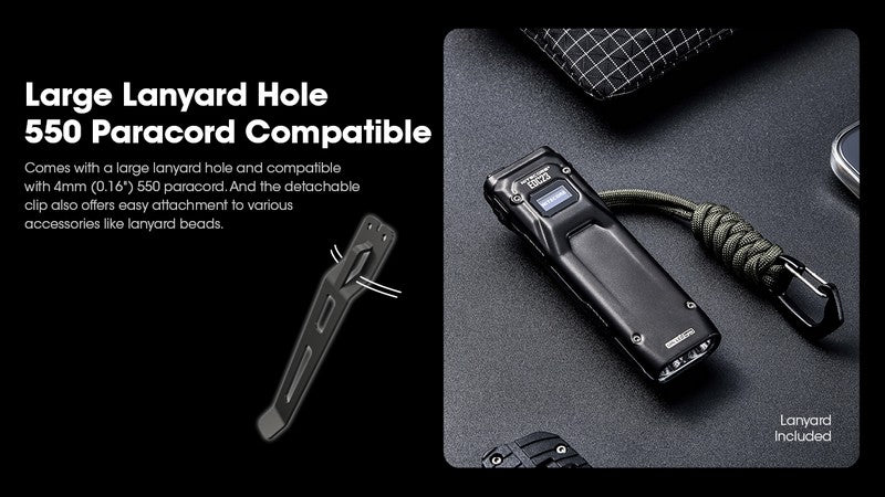 lampe de poche rechargeable EDC tactique ultra slim Nitecore EDC23 2500lumen