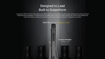 lampe de poche rechargeable EDC tactique ultra slim Nitecore EDC27 UHi 3100l