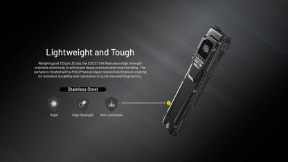 lampe de poche rechargeable EDC tactique ultra slim Nitecore EDC27 UHi 3100l