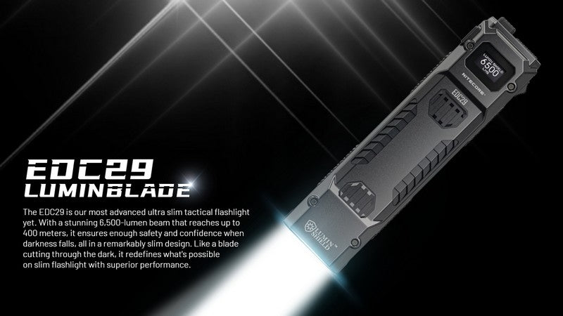 lampe de poche rechargeable EDC ultra slim Nitecore EDC29 6500lumens 01 02