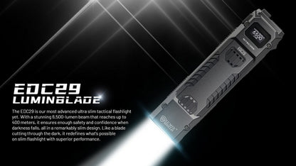lampe de poche rechargeable EDC ultra slim Nitecore EDC29 6500lumens 01 02