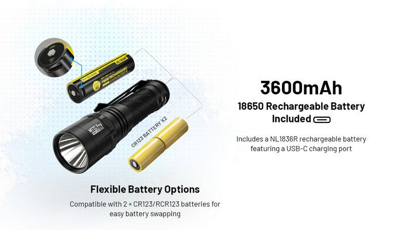 lampe de poche tactique Nitecore MT2C PRO 1800 lumens 01 05