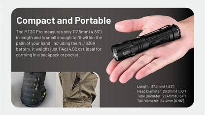 lampe de poche tactique Nitecore MT2C PRO 1800 lumens 01 06