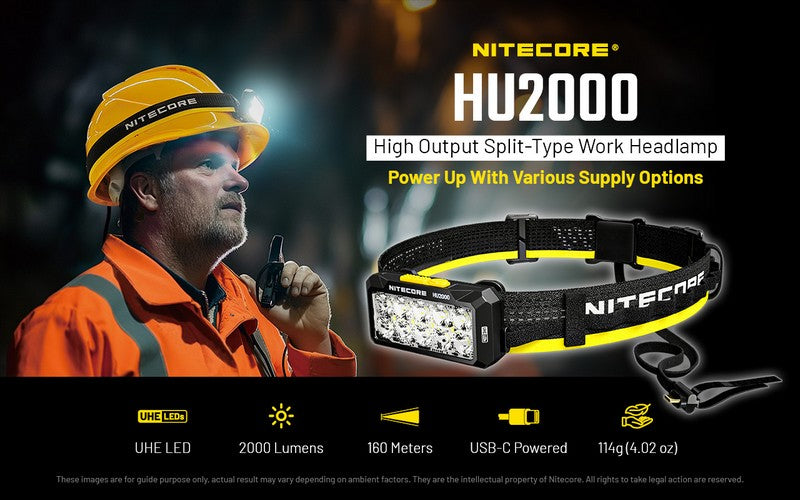 lampe frontale Nitecore HU2000 2000 Lumens ultra polyvalente 01 01