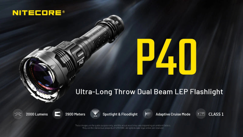 lampe laser puissante Nitecore P40 2000 lumens portee 2900 metres 1
