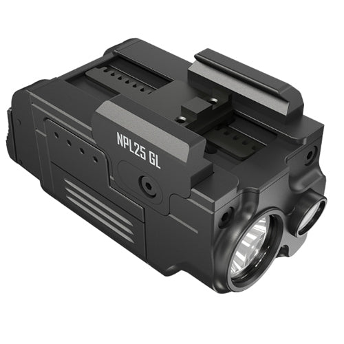 lampe tactique pour arme Nitecore NPL25GL 900 lumens laser vert rechargeable
