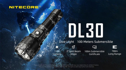 lampe torche de plongee EDC Nitecore DL30 1100lumens 1